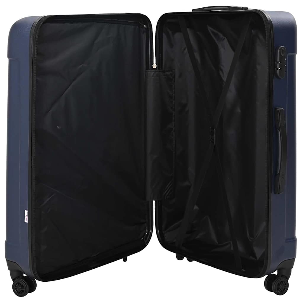 Suitcase with Lock 3 pcs Dark Blue 50 x 31 x 78 cm ABS Plastic