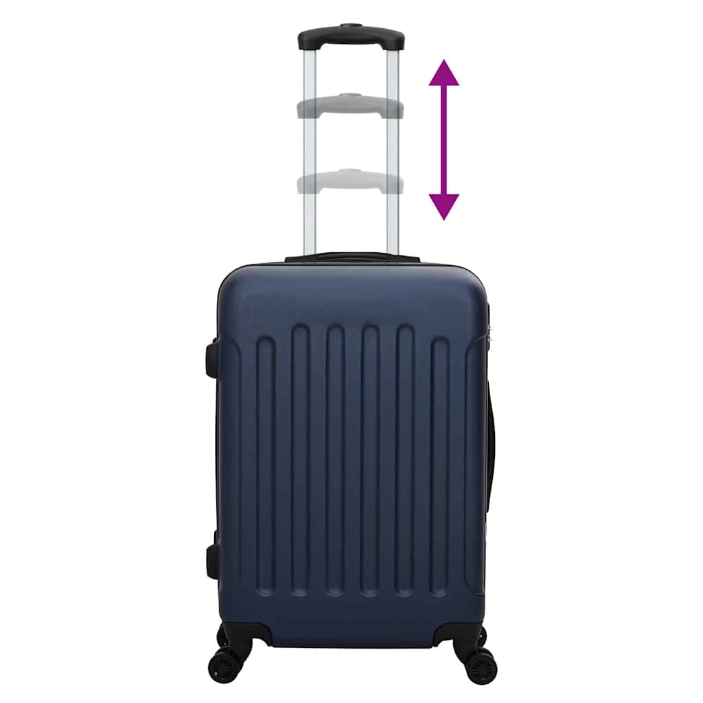 Suitcase with Lock 3 pcs Dark Blue 50 x 31 x 78 cm ABS Plastic