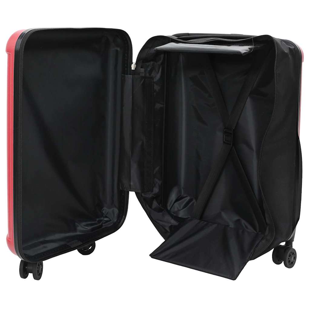 Suitcase Folding with Lock Red 34 x 23 x 55.5 cm ABS Plastic