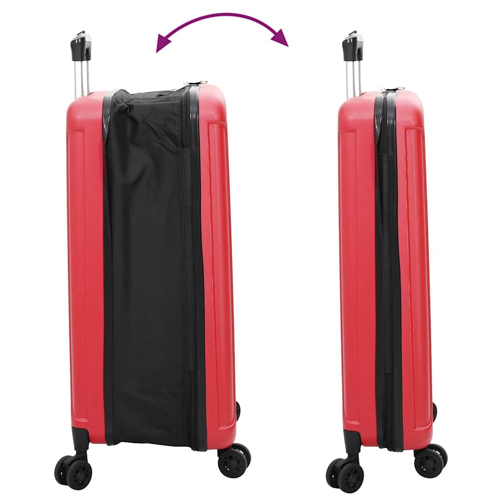Suitcase Folding with Lock Red 50 x 30 x 76 cm ABS Plastic