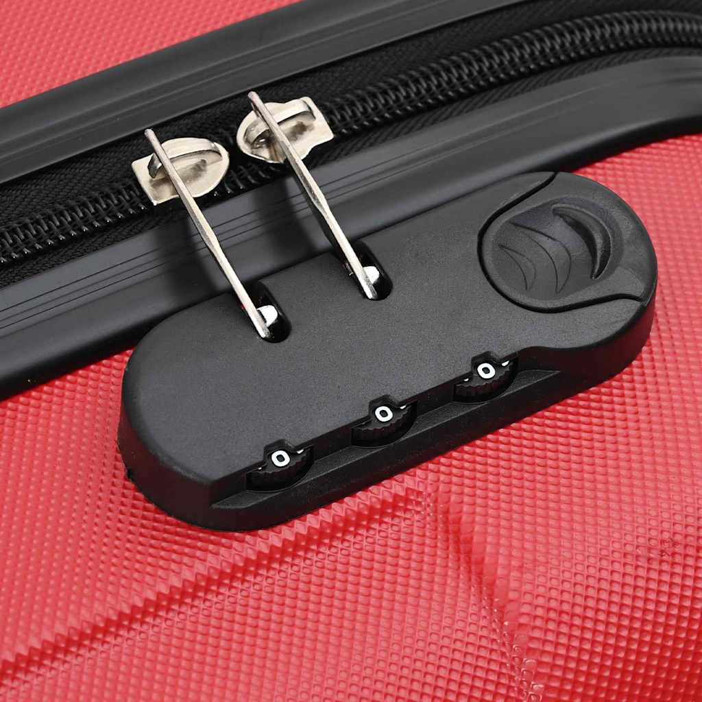 Suitcase with Lock 3 pcs Red 50 x 31 x 78 cm ABS Plastic