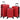 Suitcase Set 3 pcs Red 50 x 31 x 78 cm ABS Plastic, Steel
