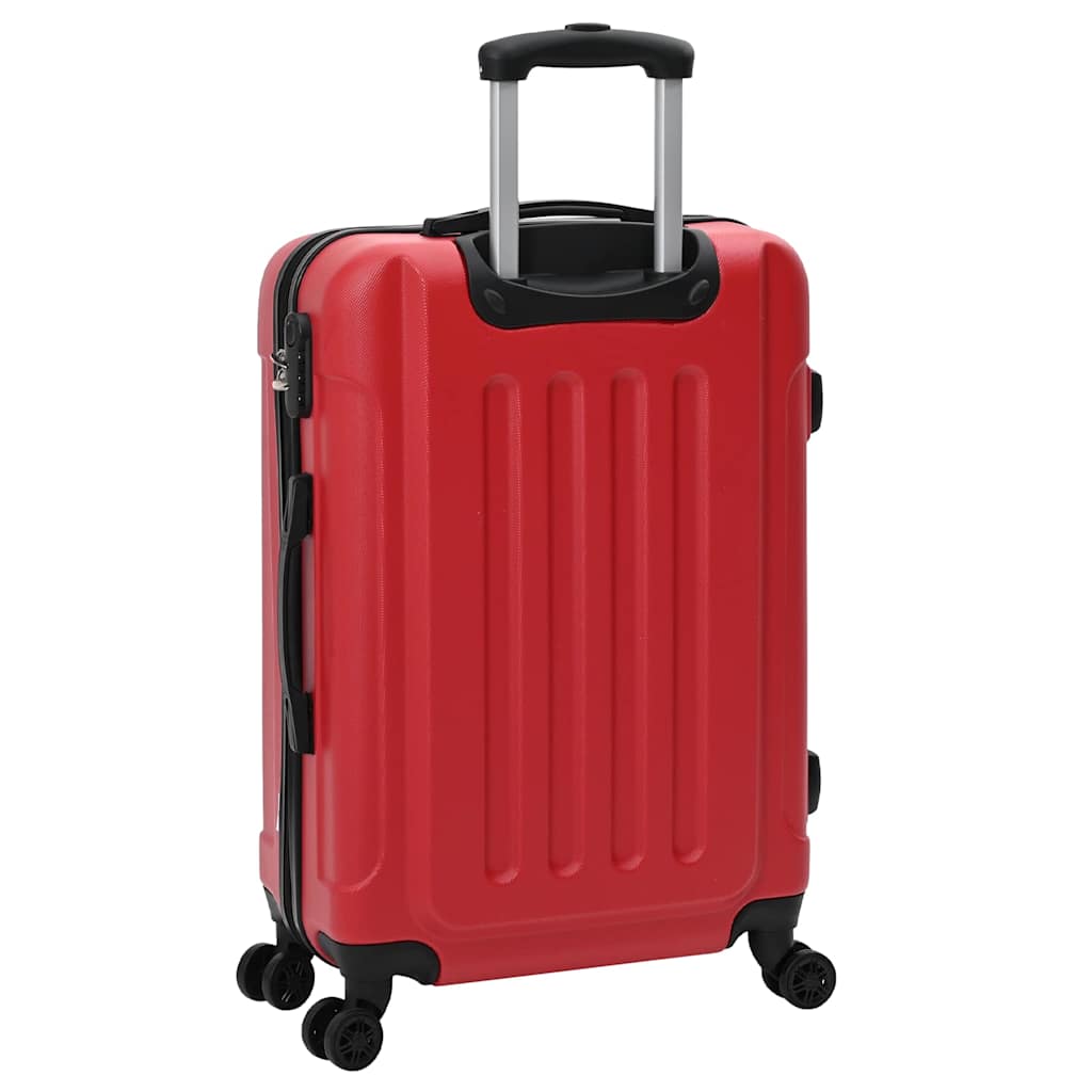 Suitcase with Lock 3 pcs Red 50 x 31 x 78 cm ABS Plastic