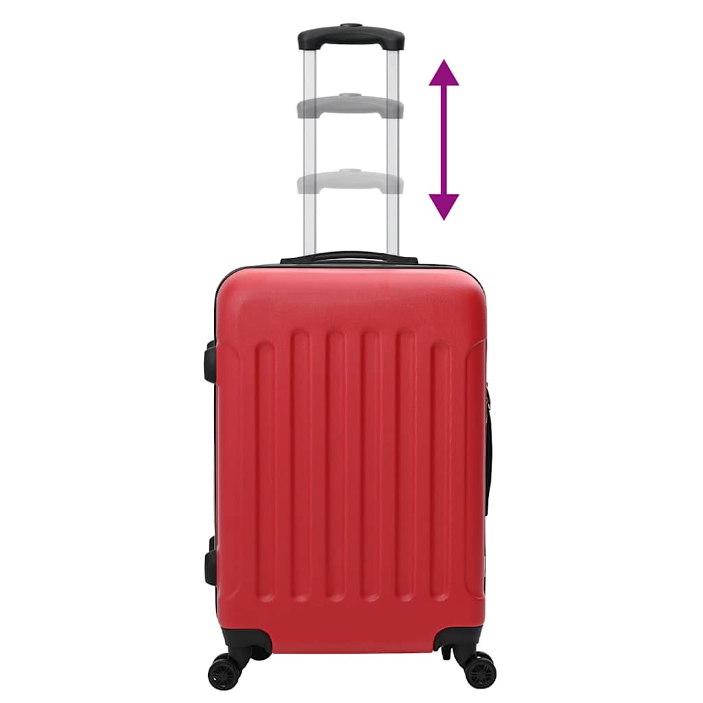 Suitcase with Lock 3 pcs Red 50 x 31 x 78 cm ABS Plastic