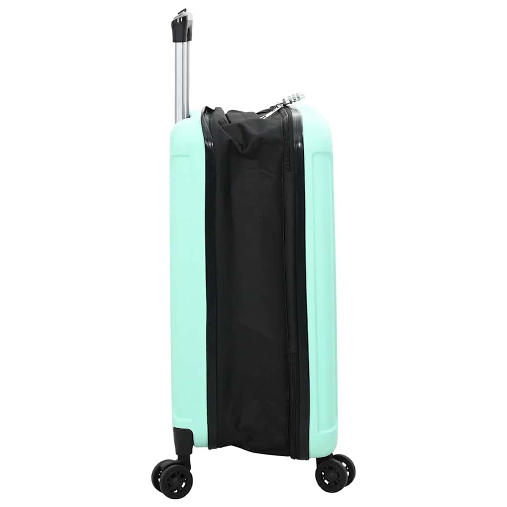 Suitcase Folding Mint green 34 x 23 x 55.5 cm ABS Plastic