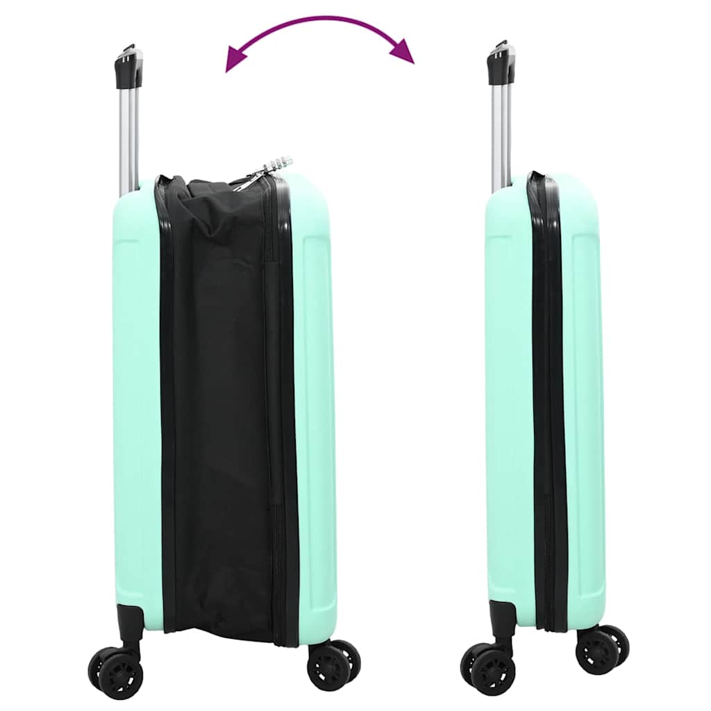 Suitcase Folding Mint green 43 x 27 x 66 cm ABS Plastic