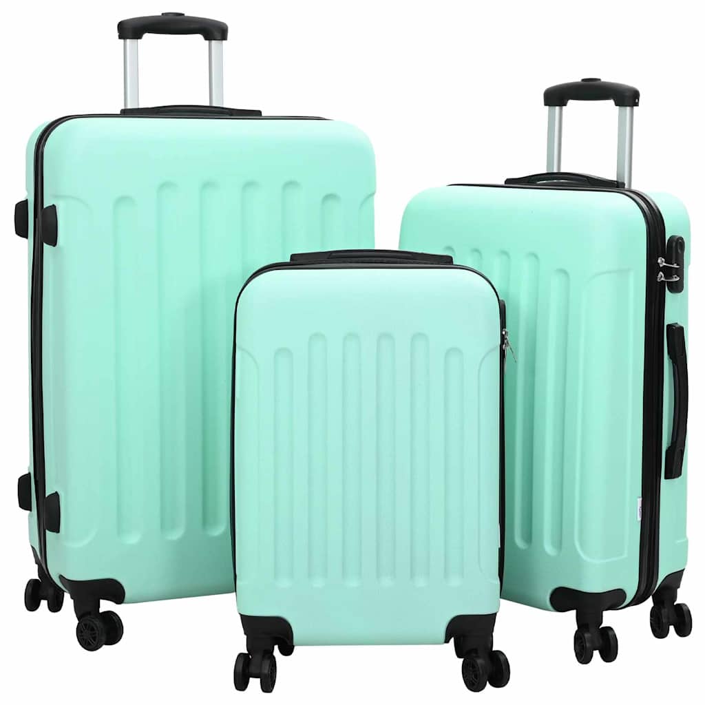 Suitcase with Lock 3 pcs Mint green 50 x 31 x 78 cm ABS Plastic