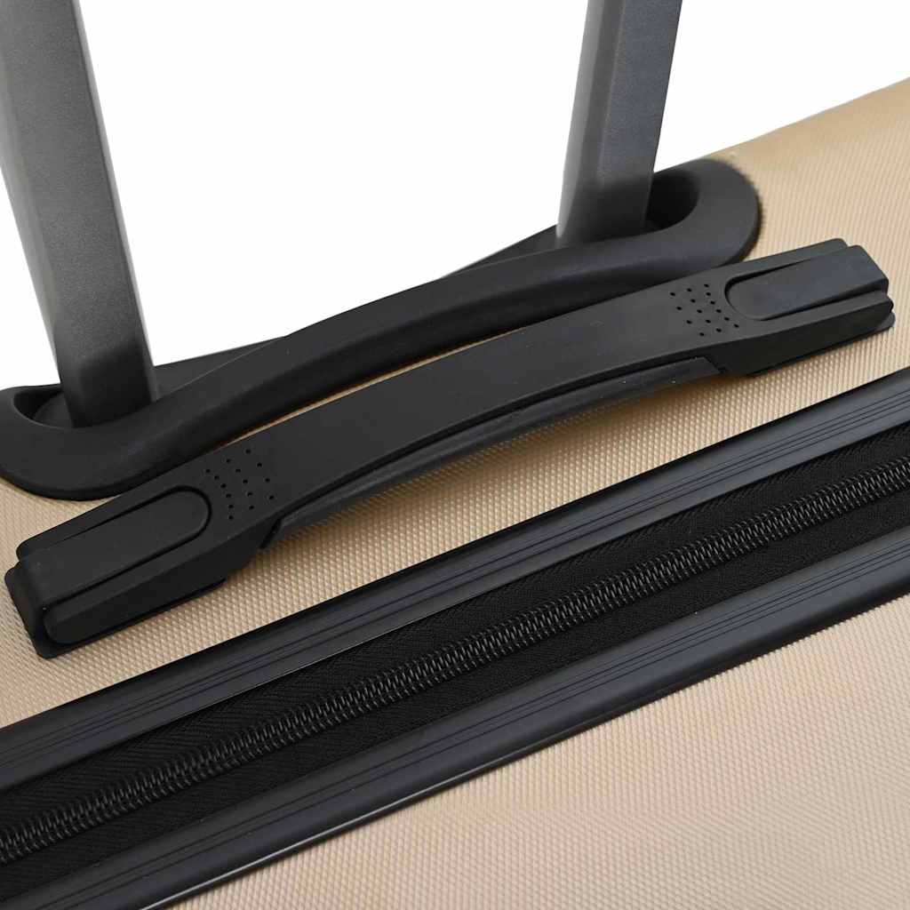 Suitcase with Lock 3 pcs Champagne 50 x 31 x 78 cm ABS Plastic