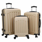 Suitcase with Lock 3 pcs Champagne 50 x 31 x 78 cm ABS Plastic