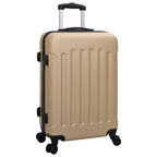 Suitcase with Lock 3 pcs Champagne 50 x 31 x 78 cm ABS Plastic