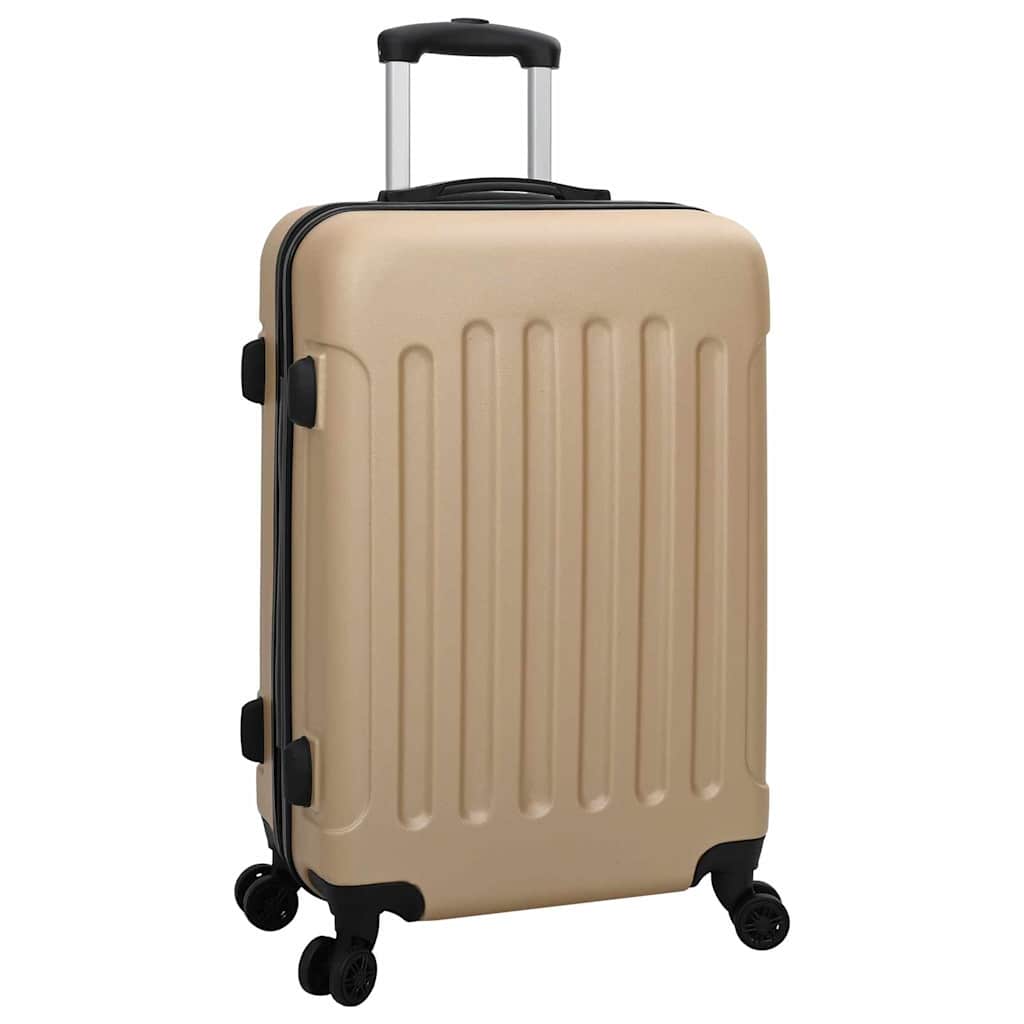 Suitcase with Lock 3 pcs Champagne 50 x 31 x 78 cm ABS Plastic