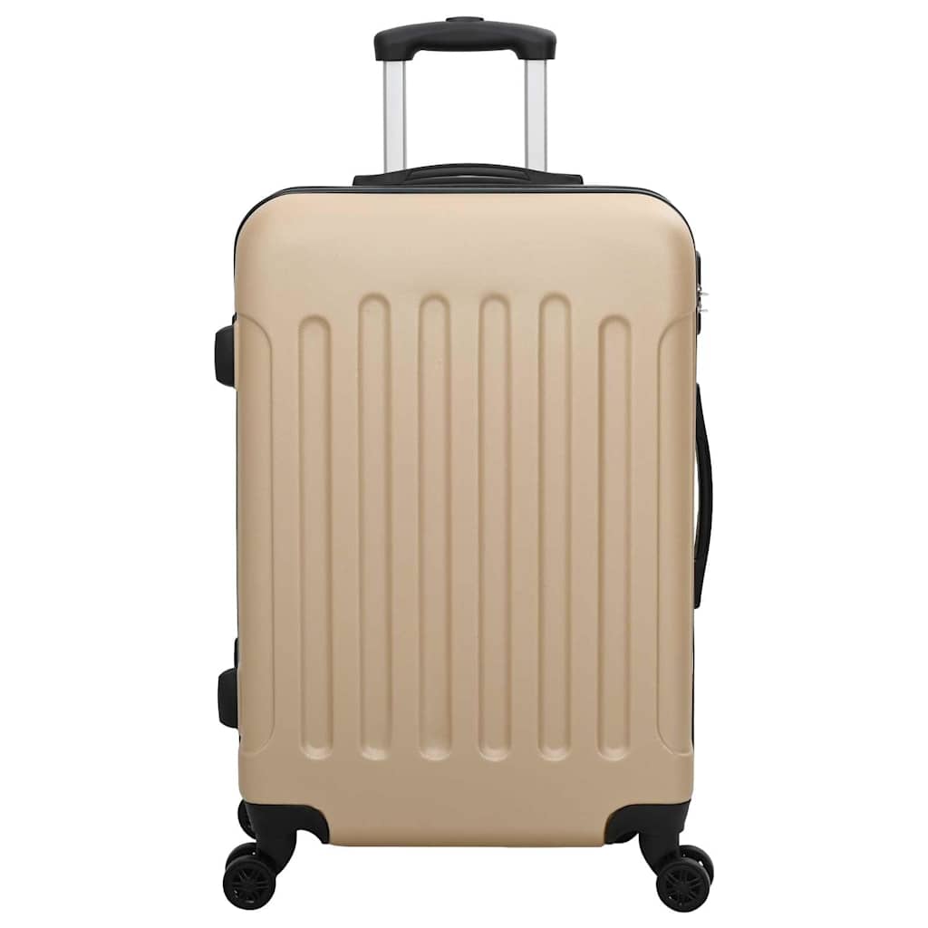 Suitcase with Lock 3 pcs Champagne 50 x 31 x 78 cm ABS Plastic
