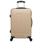 Suitcase with Lock 3 pcs Champagne 50 x 31 x 78 cm ABS Plastic
