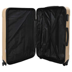 Suitcase with Lock 3 pcs Champagne 50 x 31 x 78 cm ABS Plastic
