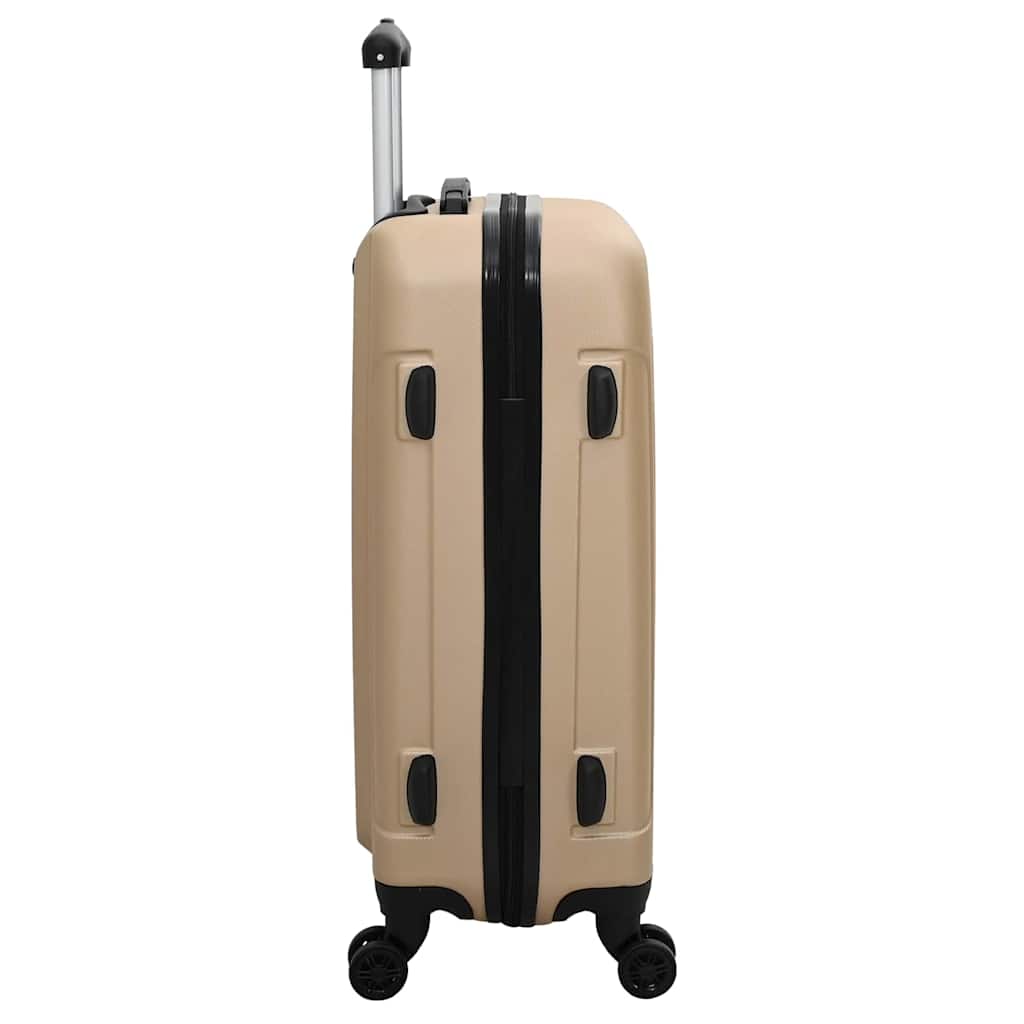 Suitcase with Lock 3 pcs Champagne 50 x 31 x 78 cm ABS Plastic