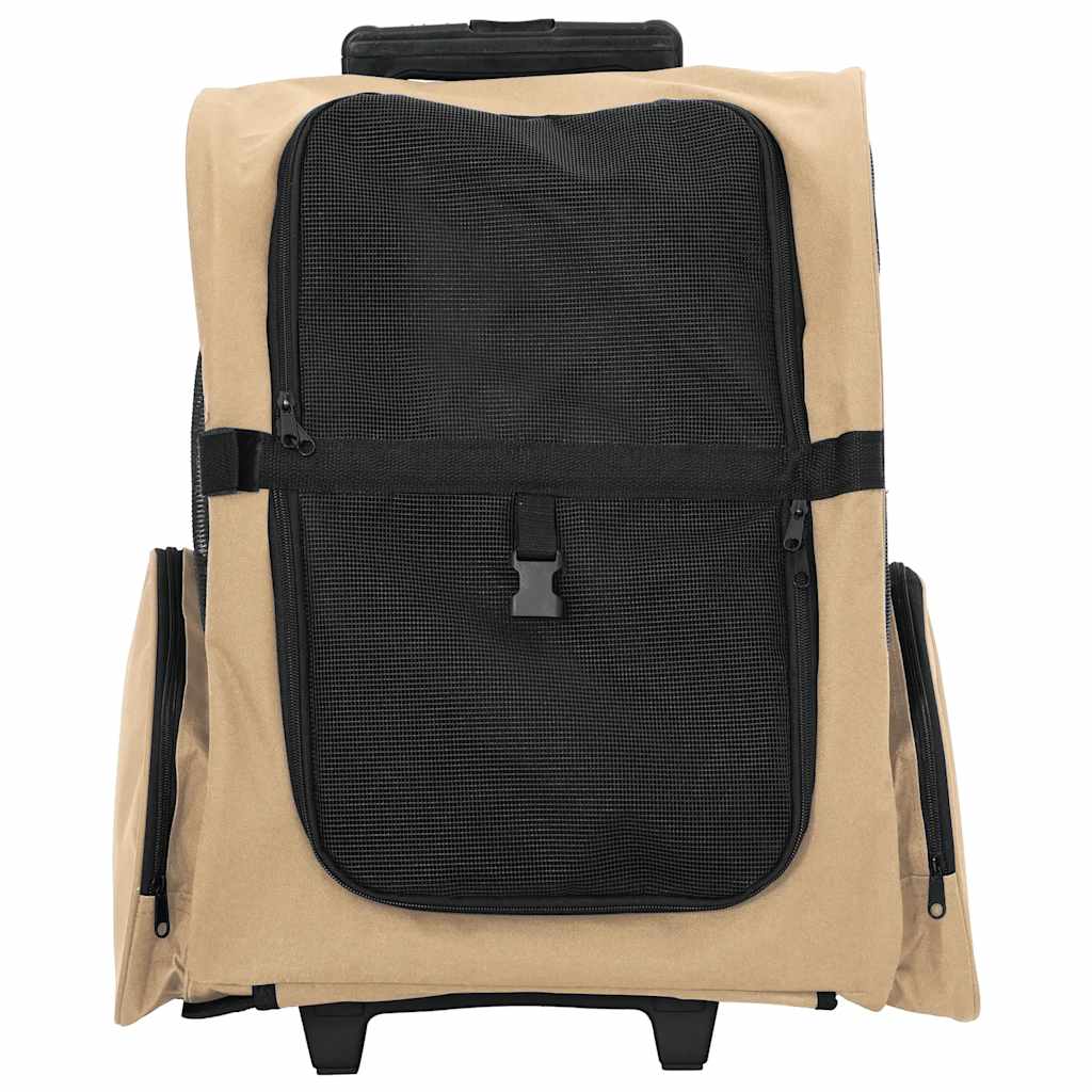 Pet Trolley 3-in-1 Design Sand 48x32x(57-106) cm Oxford Fabric