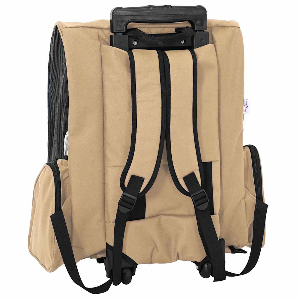 Pet Trolley 3-in-1 Design Sand 48x32x(57-106) cm Oxford Fabric