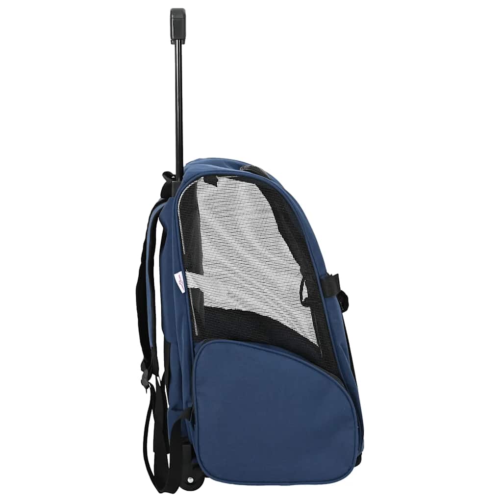Pet Trolley 3-in-1 Design Blue 48x32x(57-106) cm Oxford Fabric