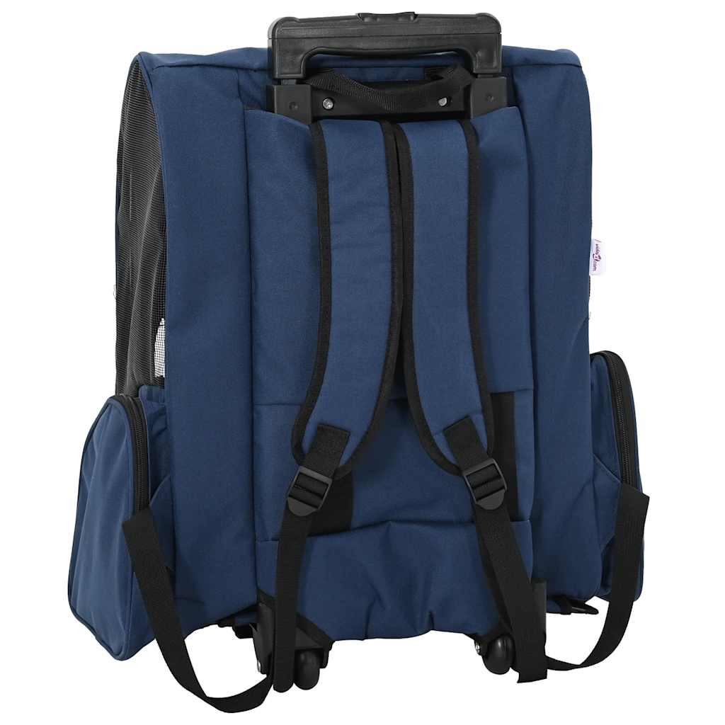 Pet Trolley 3-in-1 Design Blue 48x32x(57-106) cm Oxford Fabric