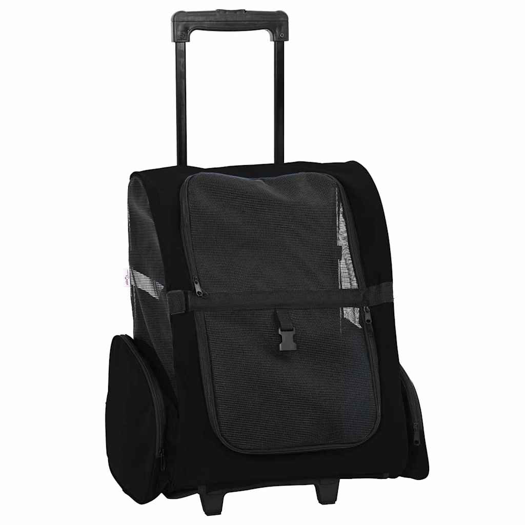 Pet Trolley 3-in-1 Design Black 48x32x(57-106) cm Oxford Fabric