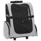 Pet Trolley 3-in-1 Design Grey 48x32x(57-106) cm Oxford Fabric