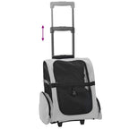 Pet Trolley 3-in-1 Design Grey 48x32x(57-106) cm Oxford Fabric