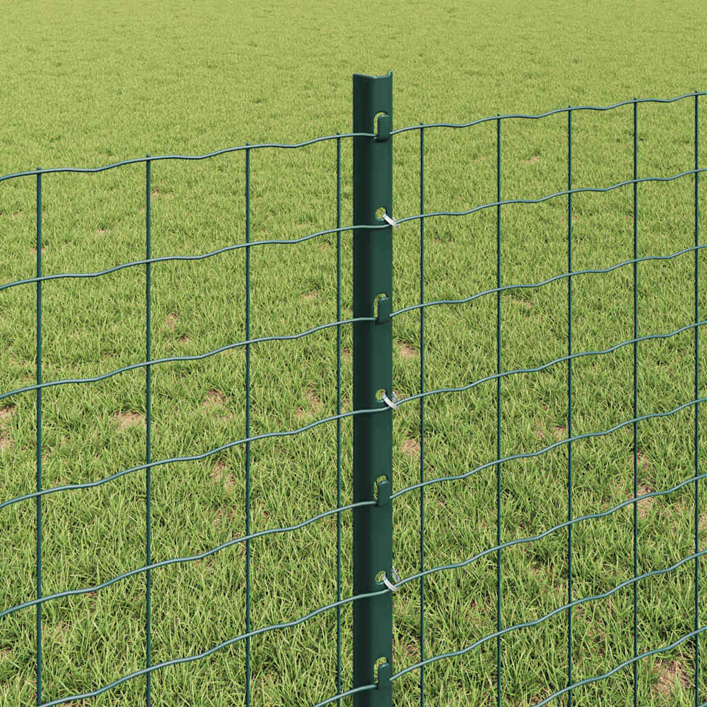 Fence Post 5 pcs Green 120 cm Steel