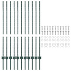 Fence Post 11 pcs Green 120 cm Steel