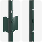 Fence Post 5 pcs Green 140 cm Steel