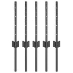 Fence Post 5 pcs Grey 40 cm Steel