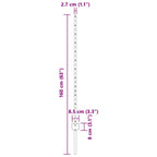 Fence Post 11 pcs Grey 120 cm Steel