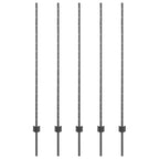 Fence Post 5 pcs Grey 140 cm Steel