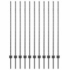 Fence Post 11 pcs Grey 140 cm Steel