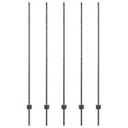 Fence Post 5 pcs Grey 150 cm Steel