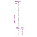 Fence Post 11 pcs Grey 160 cm Steel