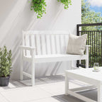 Garden Bench White 120 x 59 x 88 cm HDPE