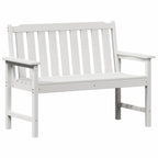 Garden Bench White 120 x 59 x 88 cm HDPE
