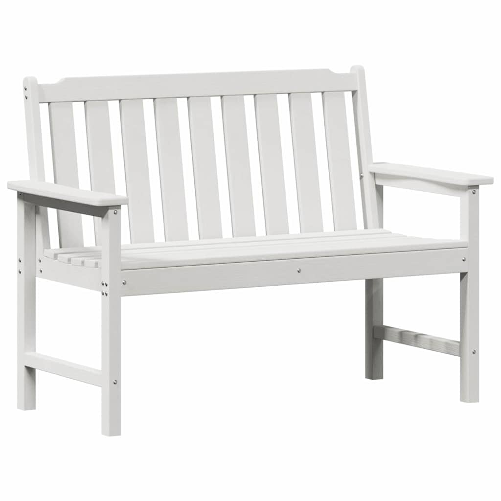 Garden Bench White 120 x 59 x 88 cm HDPE