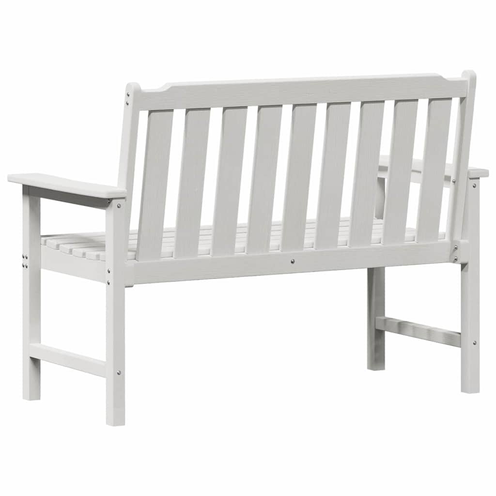 Garden Bench White 120 x 59 x 88 cm HDPE