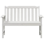 Garden Bench White 120 x 59 x 88 cm HDPE