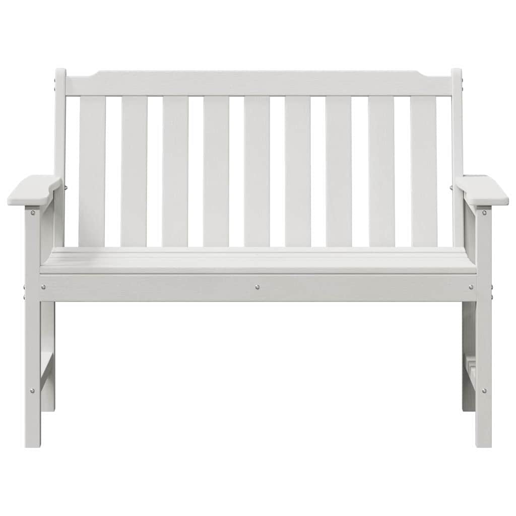 Garden Bench White 120 x 59 x 88 cm HDPE