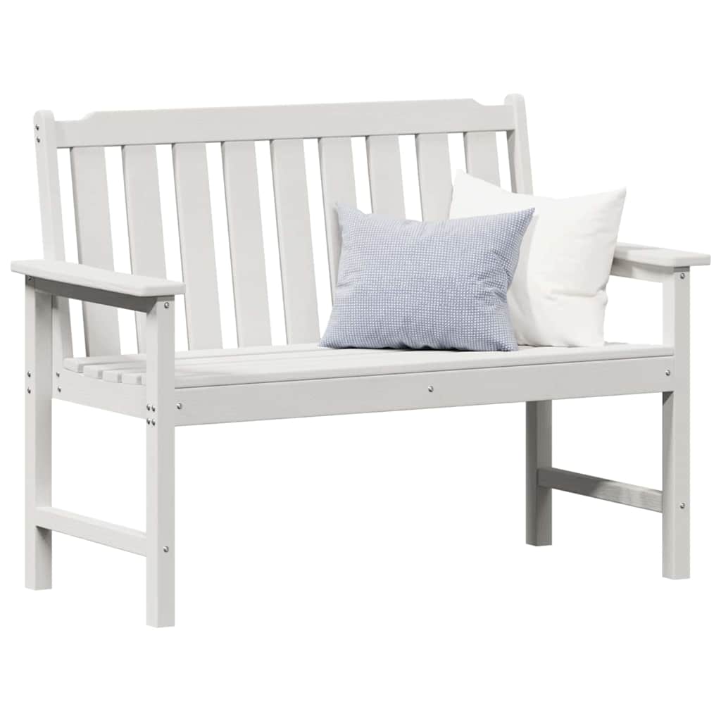 Garden Bench White 120 x 59 x 88 cm HDPE