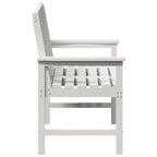 Garden Bench White 120 x 59 x 88 cm HDPE