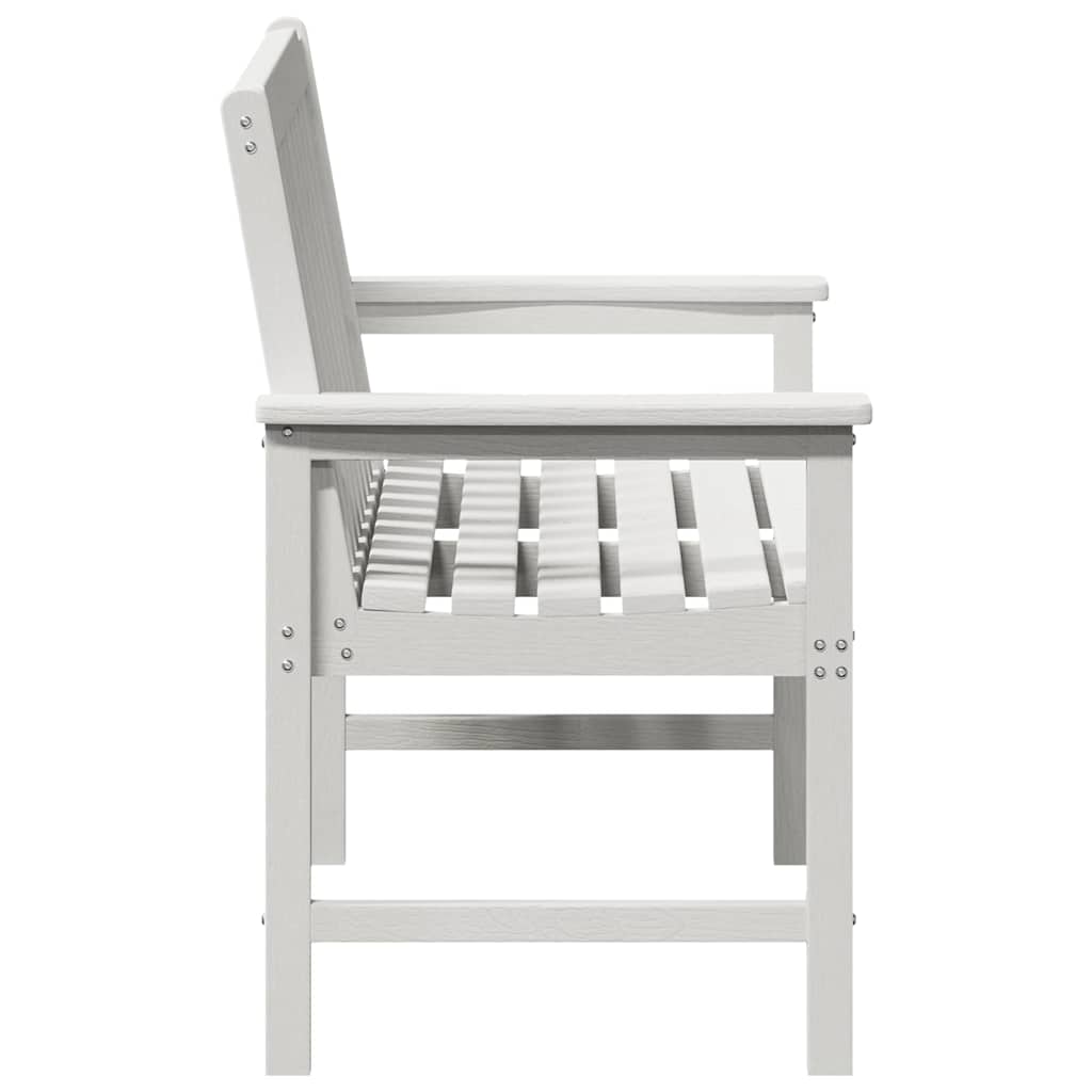 Garden Bench White 120 x 59 x 88 cm HDPE
