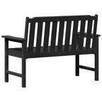Garden Bench Black 120 x 59 x 88 cm HDPE
