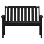 Garden Bench Black 120 x 59 x 88 cm HDPE