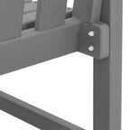 Garden Bench Light Grey 120 x 59 x 88 cm HDPE