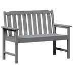 Garden Bench Light Grey 120 x 59 x 88 cm HDPE