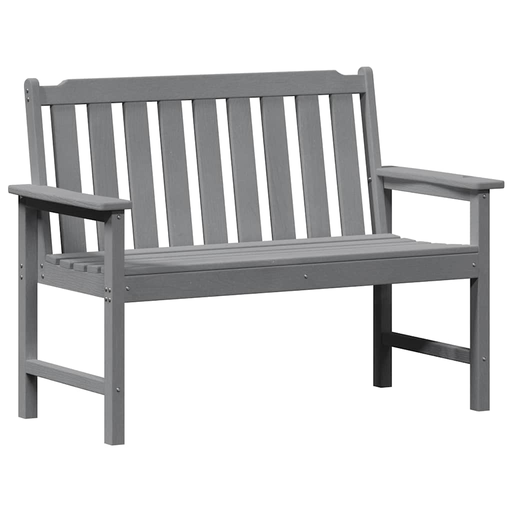 Garden Bench Light Grey 120 x 59 x 88 cm HDPE