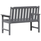 Garden Bench Light Grey 120 x 59 x 88 cm HDPE